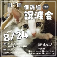 岡山のイベント情報：保護猫譲渡会 in 岡山市立一宮公民館