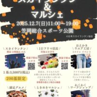 笠岡の街でスカイランタン＆マルシェ